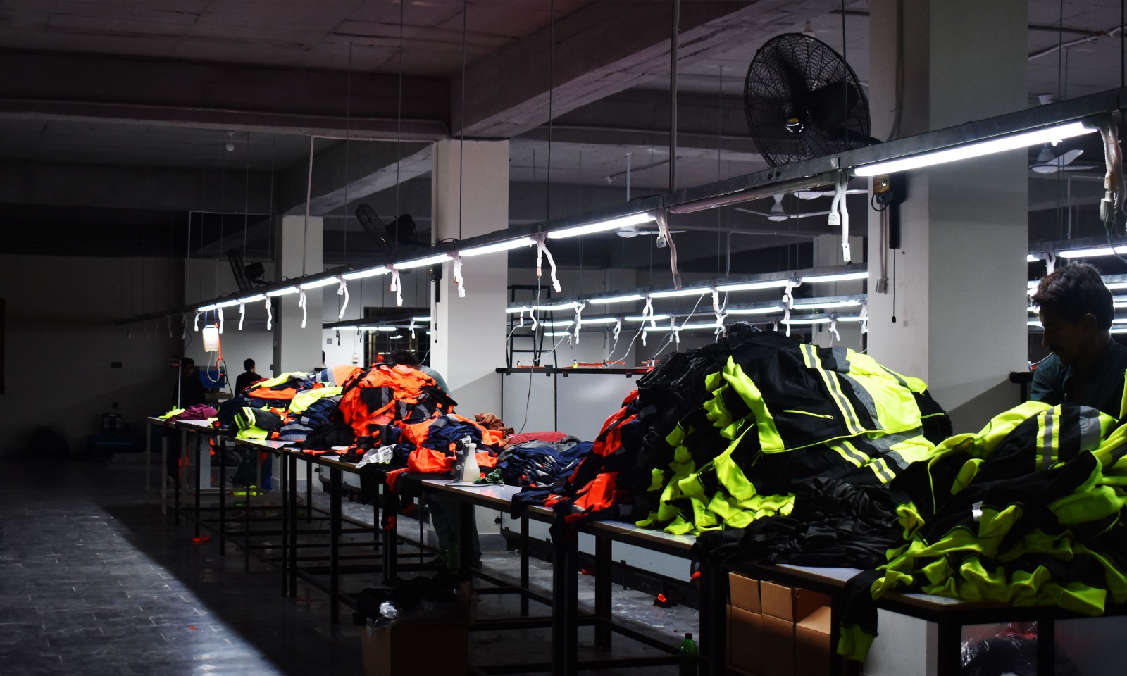 Precision stitching on performance fabric